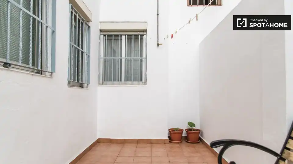 Balcony of Flat for rent in Valencia  with Air Conditioner, Heating and Furnished