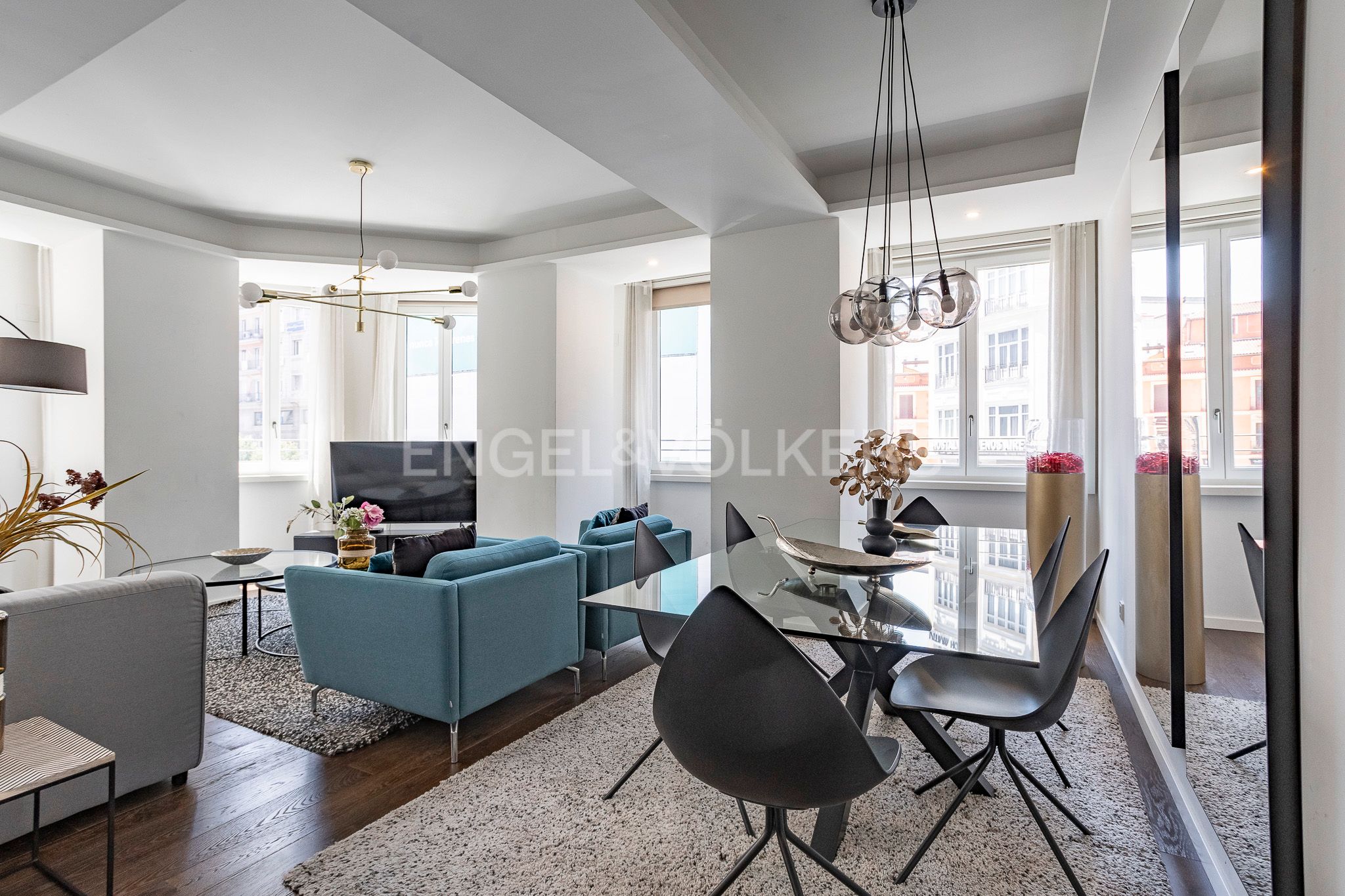 Sala de estar de Apartamento en venta en  Madrid Capital con Aire acondicionado, Calefacción y Piscina