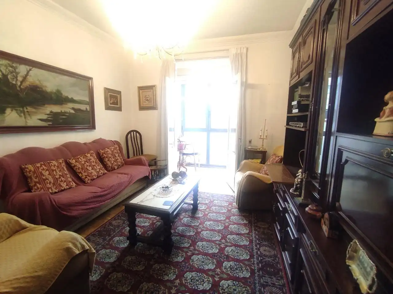 Sala d'estar de Pis en venda en Santander amb Parquet, Moblat i Balcó