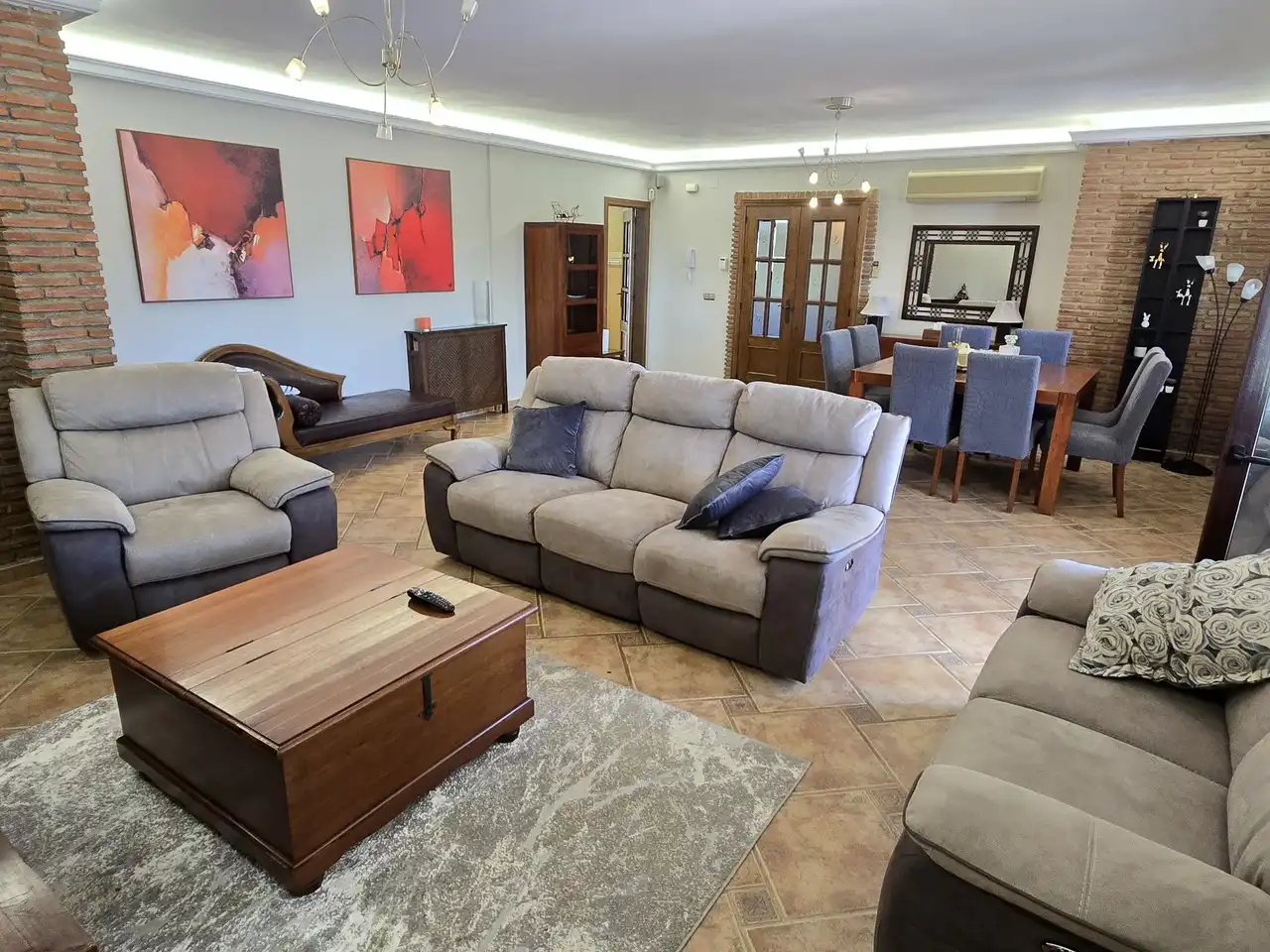 Living room of Houses for sale in Viñuela  with Air Conditioner, Terrace and Swimming Pool