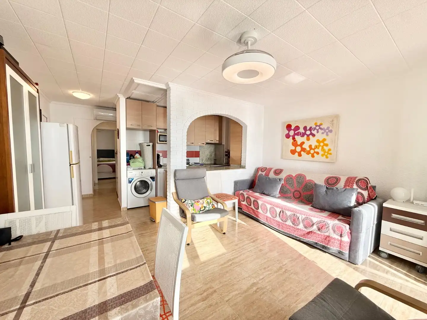 Living room of Flat for rent in Pilar de la Horadada  with Air Conditioner, Heating and Furnished