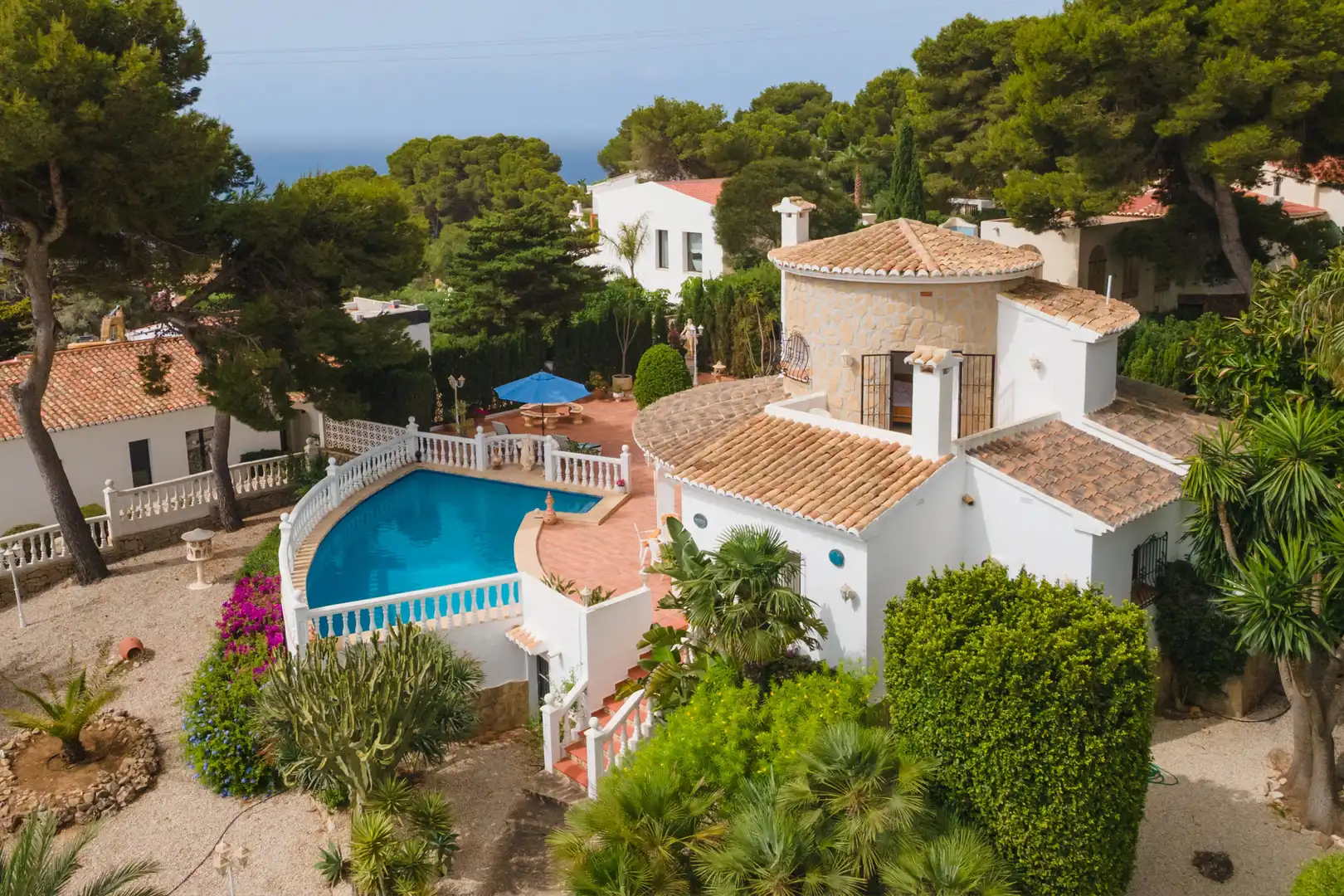 Vista exterior de Casa o chalet en venta en Jávea / Xàbia con Jardín privado, Terraza y Piscina