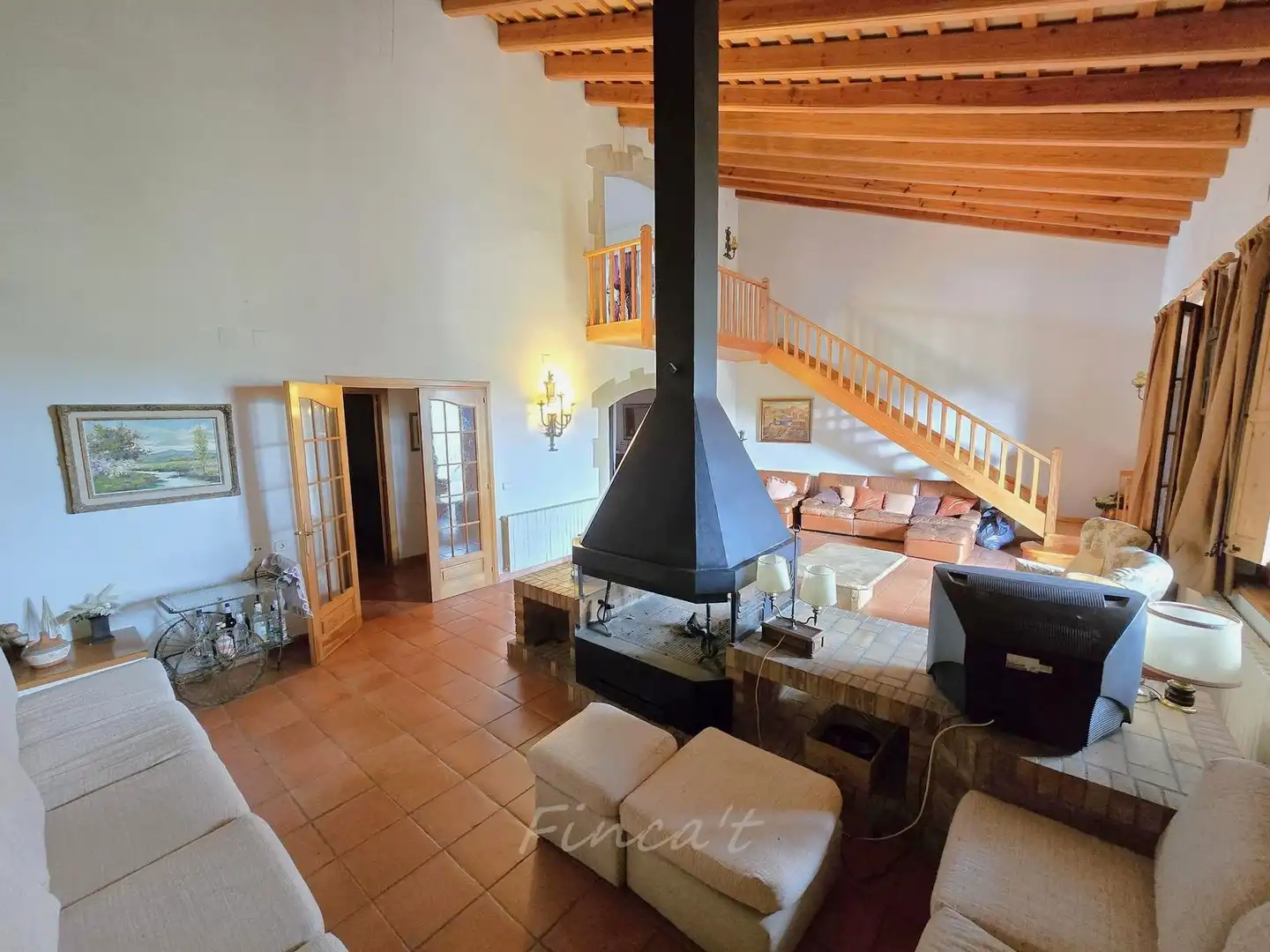Sala d'estar de Finca rústica en venda en Collsuspina amb Calefacció, Jardí privat i Terrassa