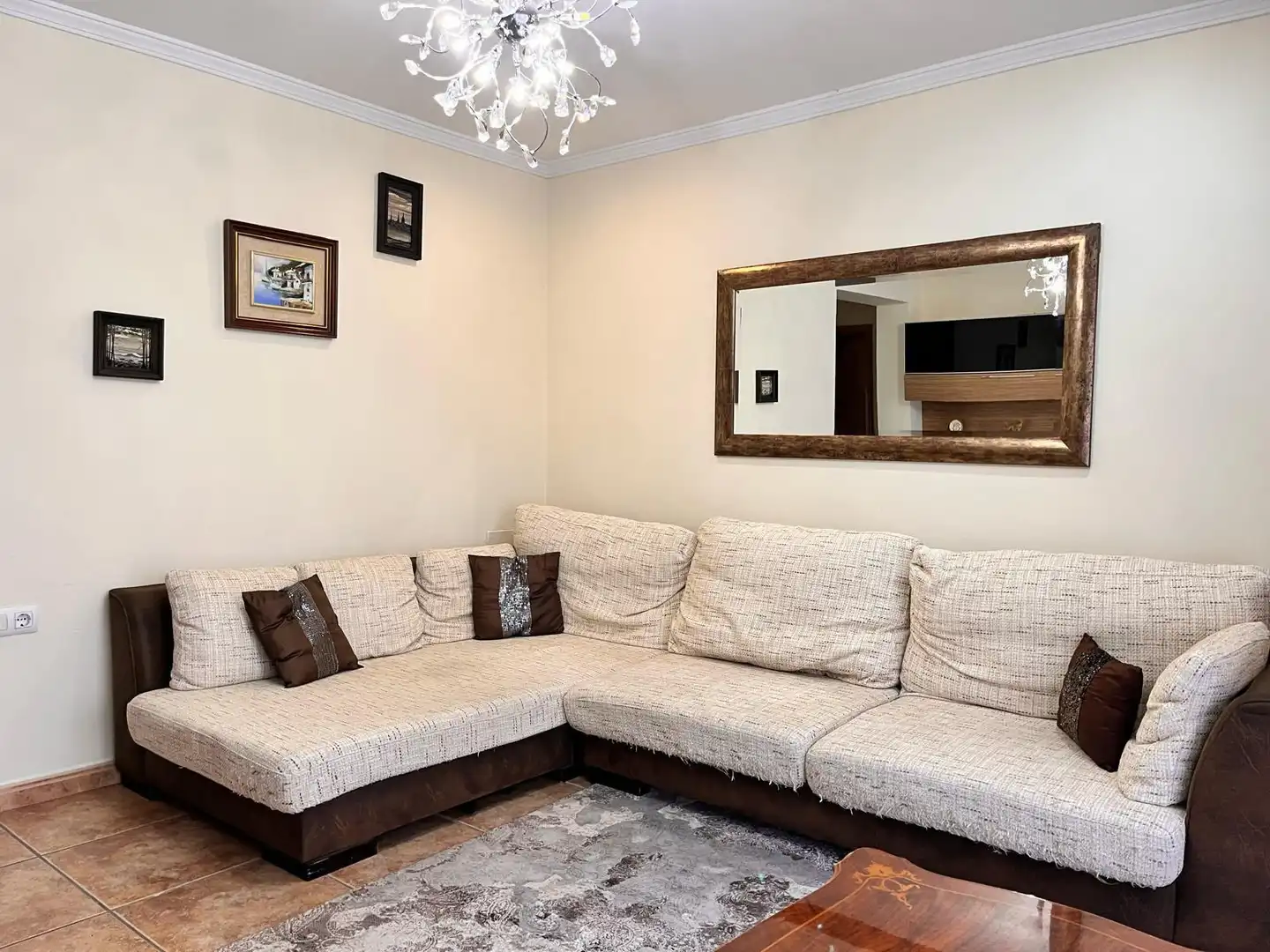 Living room of Flat for sale in Calpe / Calp  with Air Conditioner, Furnished and Balcony