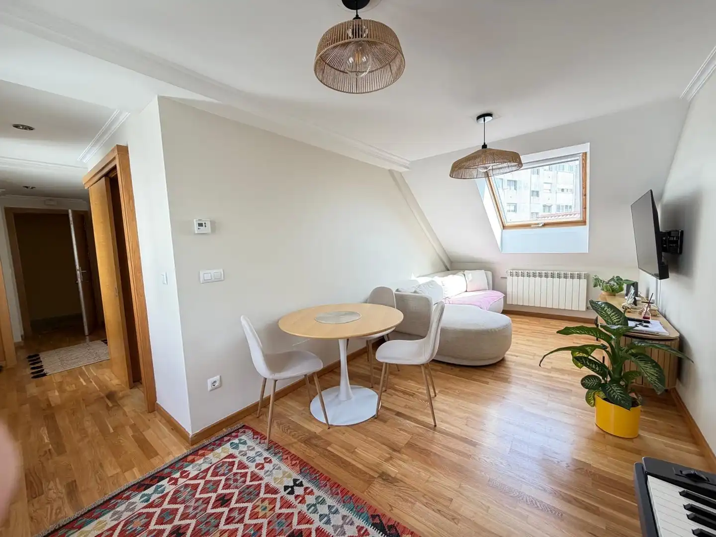 Sala de estar de Ático en venta en Vigo  con Calefacción, Parquet y Terraza