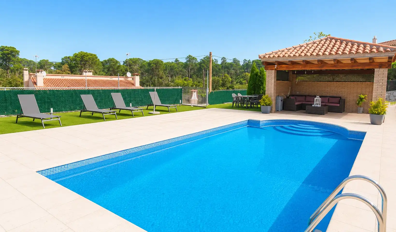 Swimming pool of Houses for sale in Sils  with Heating, Private garden and Terrace