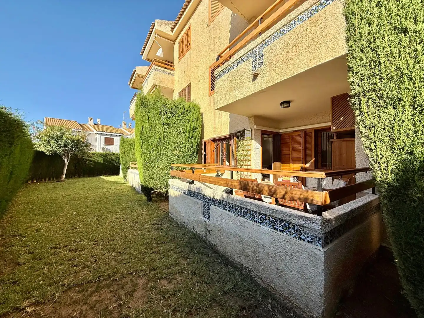 Außenansicht von Erdgeschoss zur Miete in San Javier mit Klimaanlage, Terrasse und Möbliert