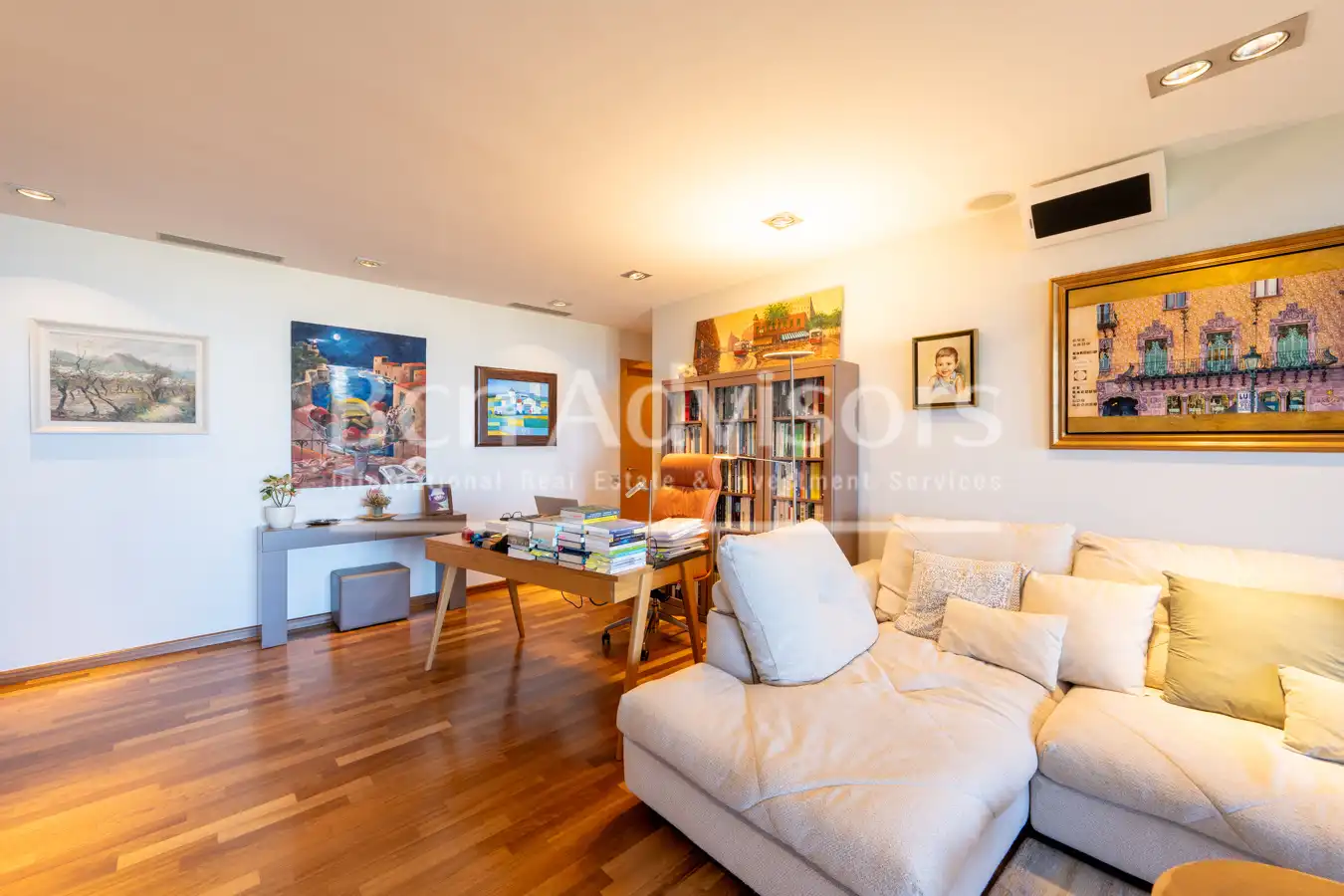 Sala de estar de Piso en venta en Barcelona con Aire acondicionado, Calefacción y Parquet