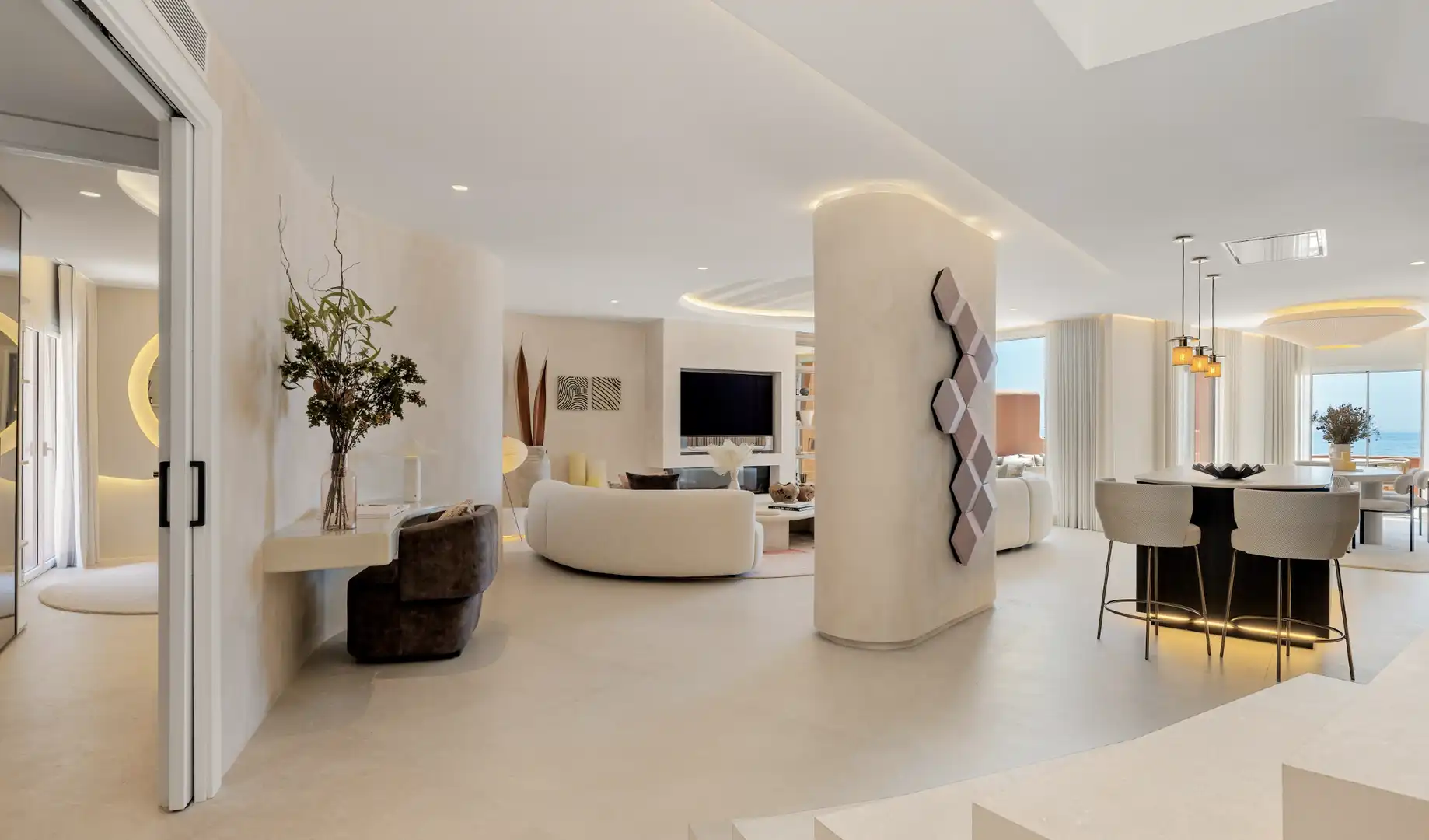 Sala de estar de Ático en venta en Marbella con Aire acondicionado, Calefacción y Terraza