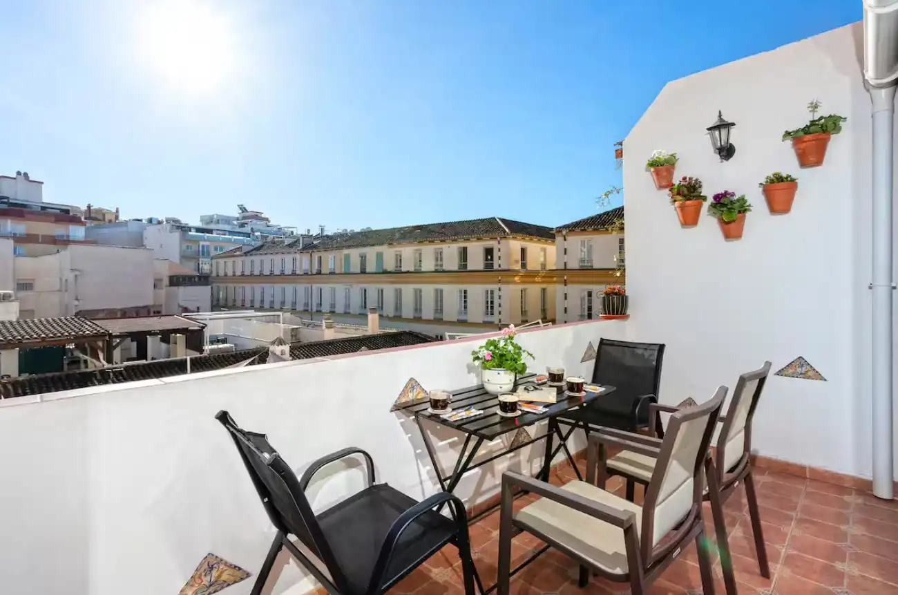 Terrasse von Wohnungen zur Miete in Málaga mit Klimaanlage, Heizung und Parkett
