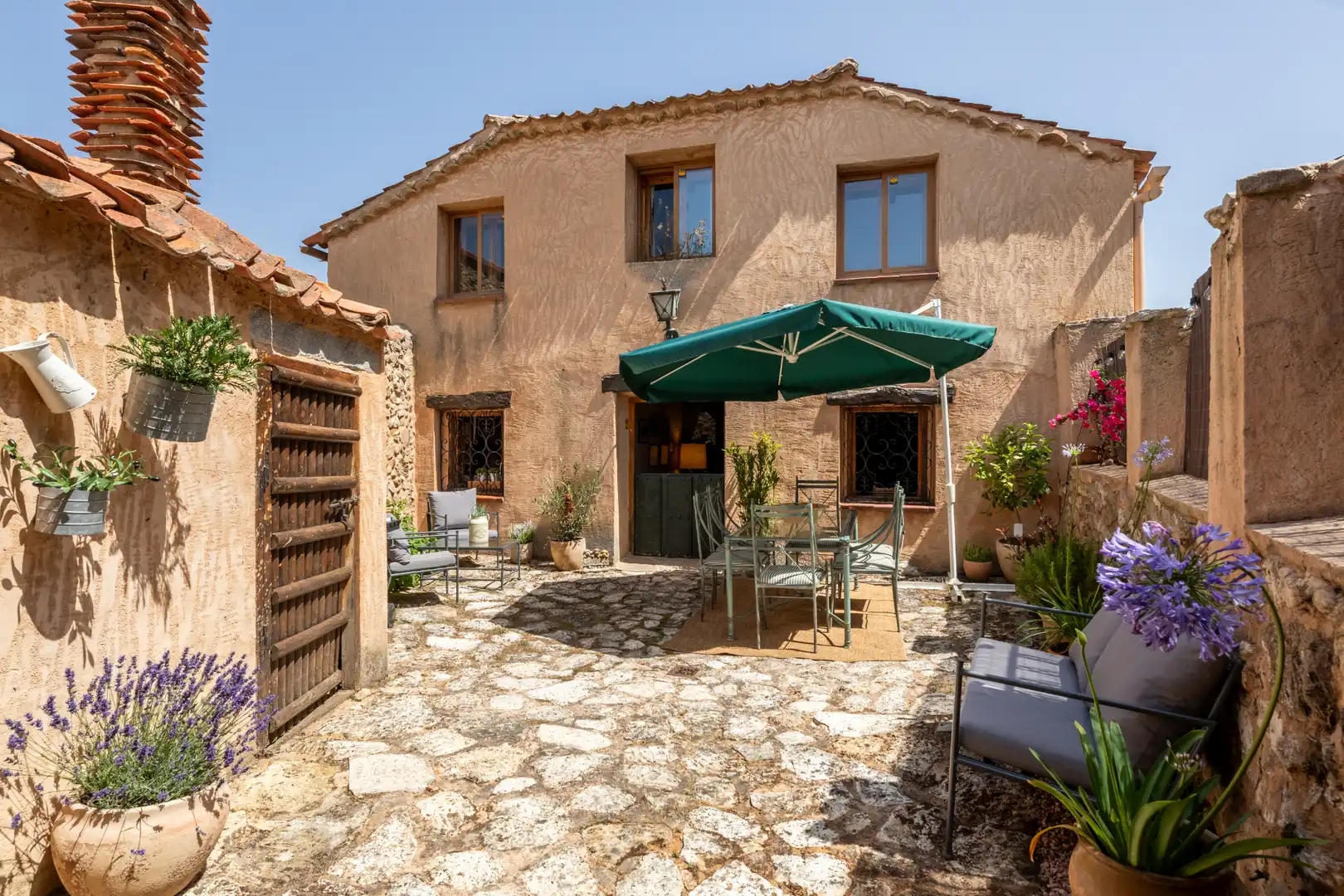 Terraza de Finca rústica de alquiler en Torreiglesias con Calefacción, Jardín privado y Parquet