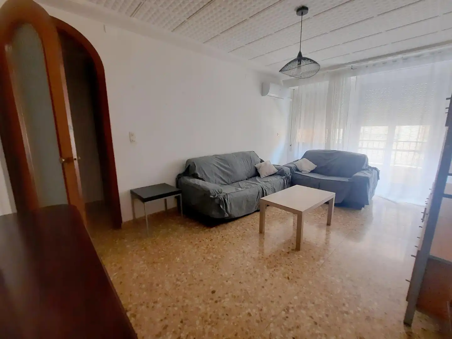 Wohnzimmer von Wohnung zur Miete in Sagunto / Sagunt mit Klimaanlage, Heizung und Balkon