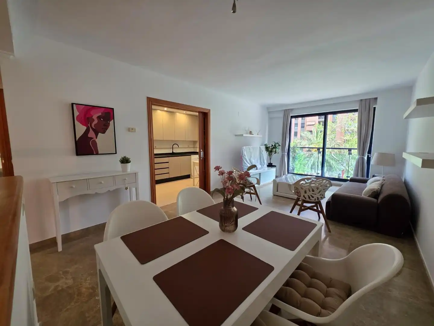 Comedor de Dúplex de alquiler en Valencia con Jardín privado, Terraza y Balcón