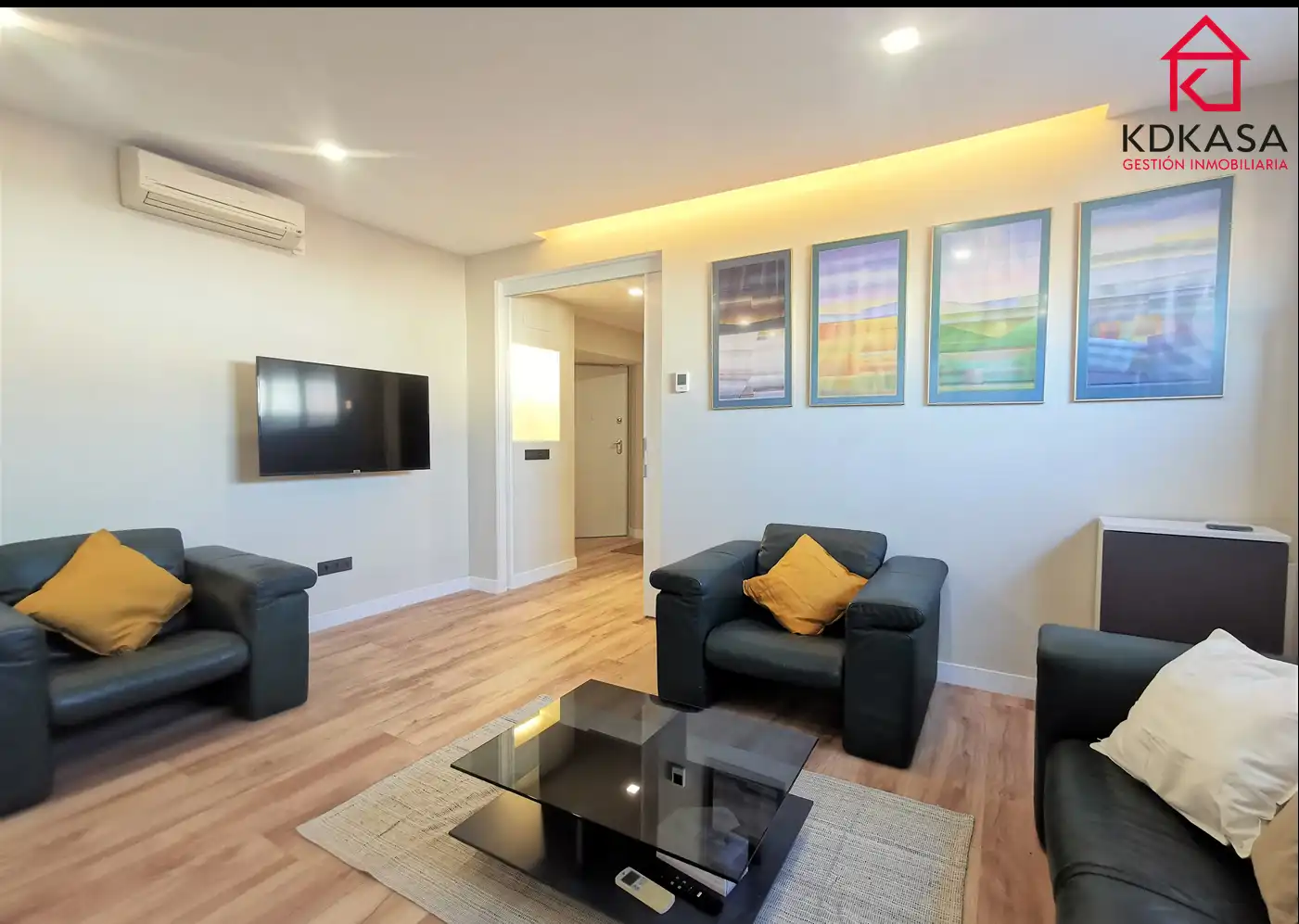 Living room of Flat for rent in Madrid  with Air Conditioner, Heating and Terrace