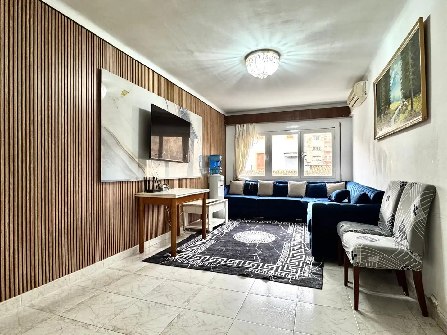 Sala de estar de Piso en venta en Salt con Aire acondicionado, Calefacción y Amueblado