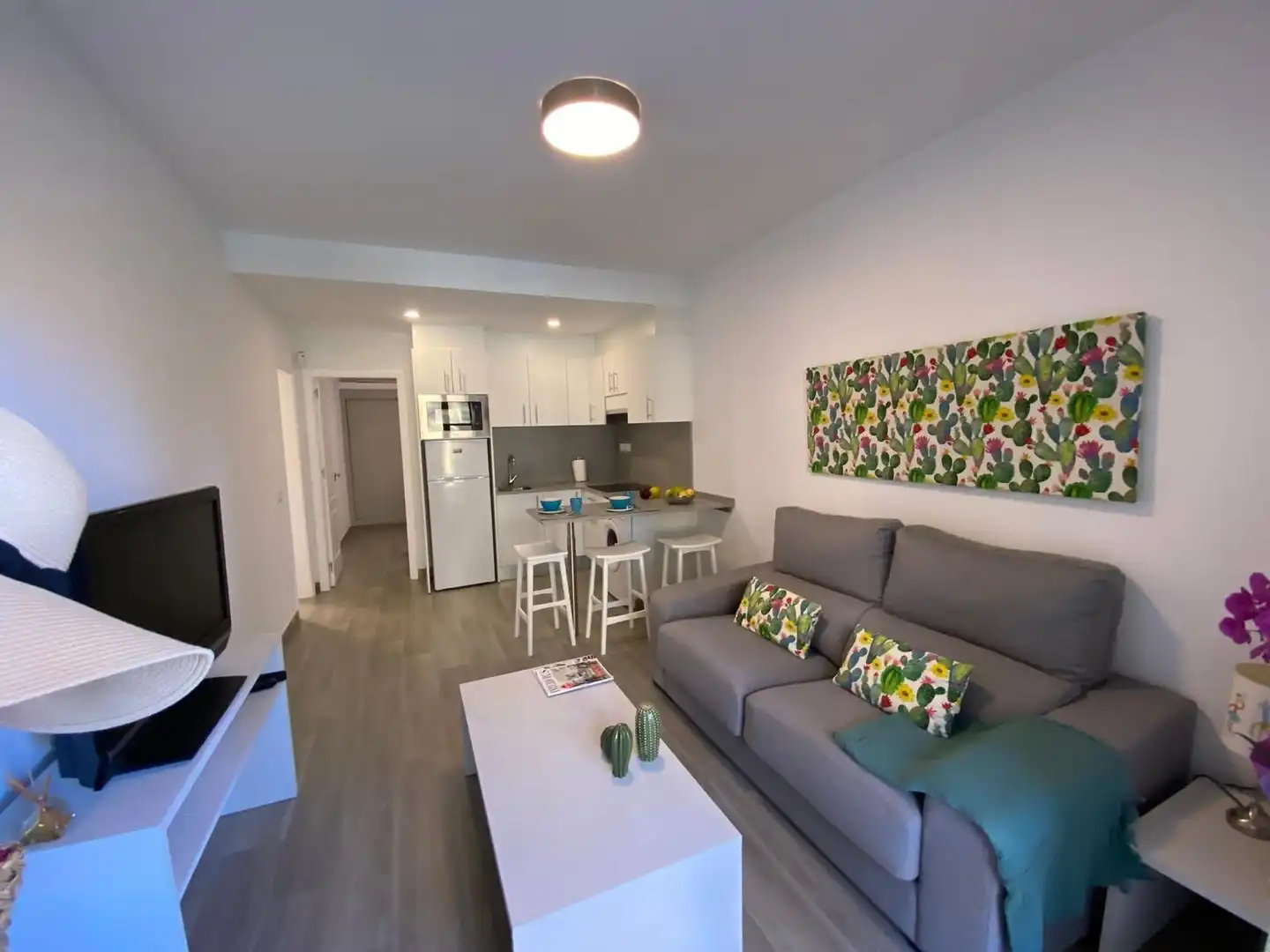 Sala de estar de Apartamento de alquiler en San Bartolomé de Tirajana con Jardín privado, Terraza y Trastero