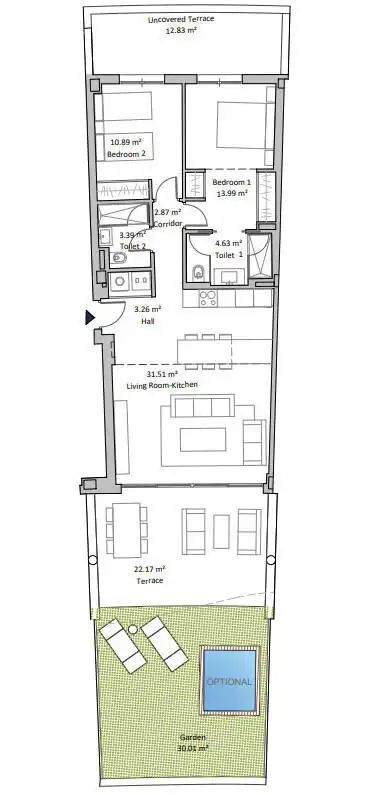 Apartment with terrace for sale in Torreblanca del Sol, imagen 15