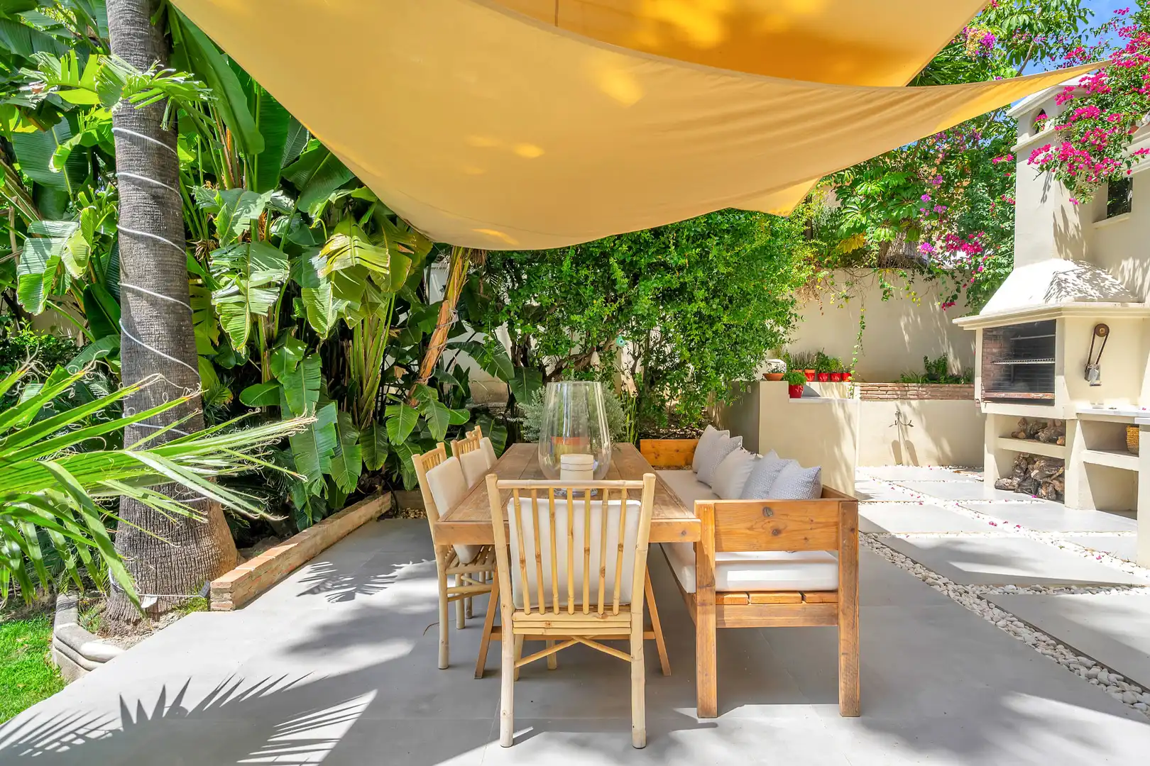 Terrassa de Casa o xalet de lloguer en Marbella amb Aire condicionat, Jardí privat i Terrassa