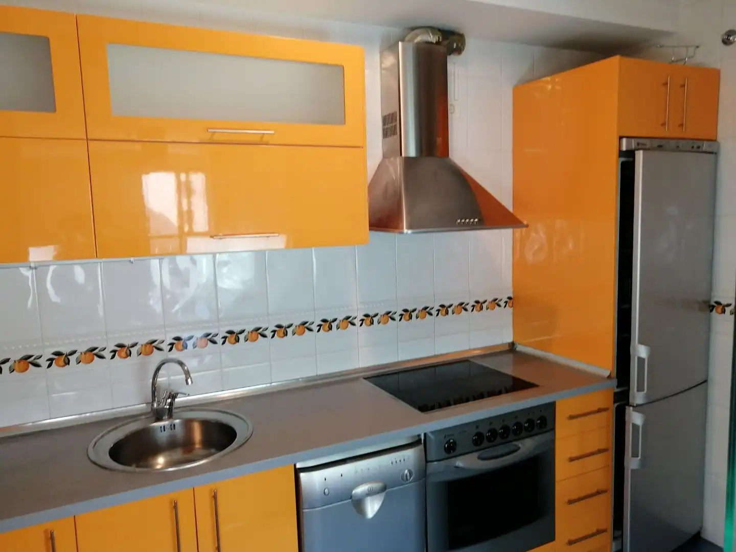 Küche von Wohnung zur Miete in Zamora Capital  mit Privatgarten, Parkett und Terrasse
