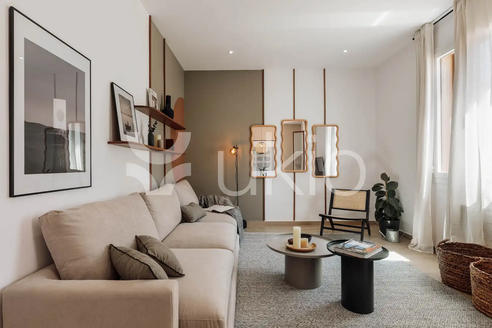 Living room of Apartments for rent in Barcelona  with Air Conditioner, Heating and Terrace