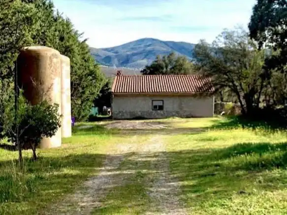 Vista exterior de Casa o chalet en venta en Lozoya con Jardín privado, Terraza y Piscina