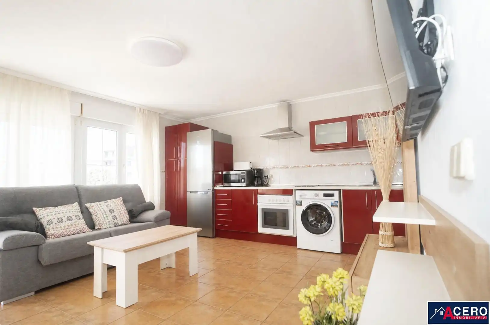 Kitchen of Flat for rent in Piélagos  with Heating, Private garden and Furnished