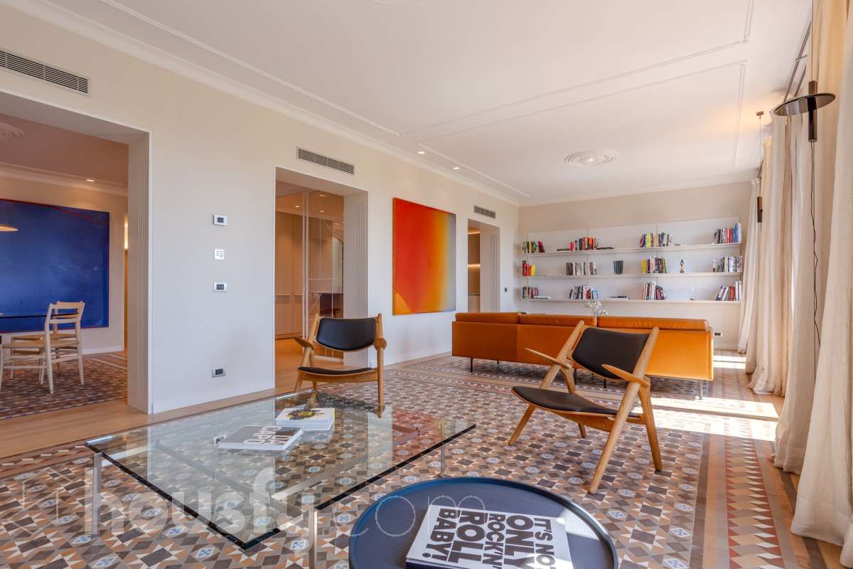Living room of Flat for sale in  Barcelona Capital  with Air Conditioner, Heating and Parquet flooring