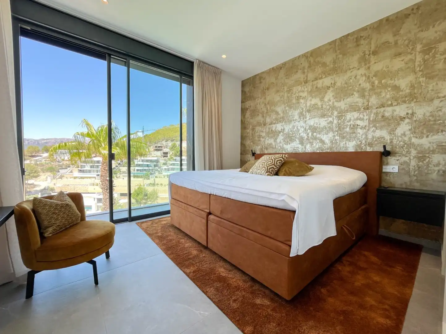 Schlafzimmer von Haus oder Chalet zum Verkauf in Benissa mit Klimaanlage, Heizung und Privatgarten
