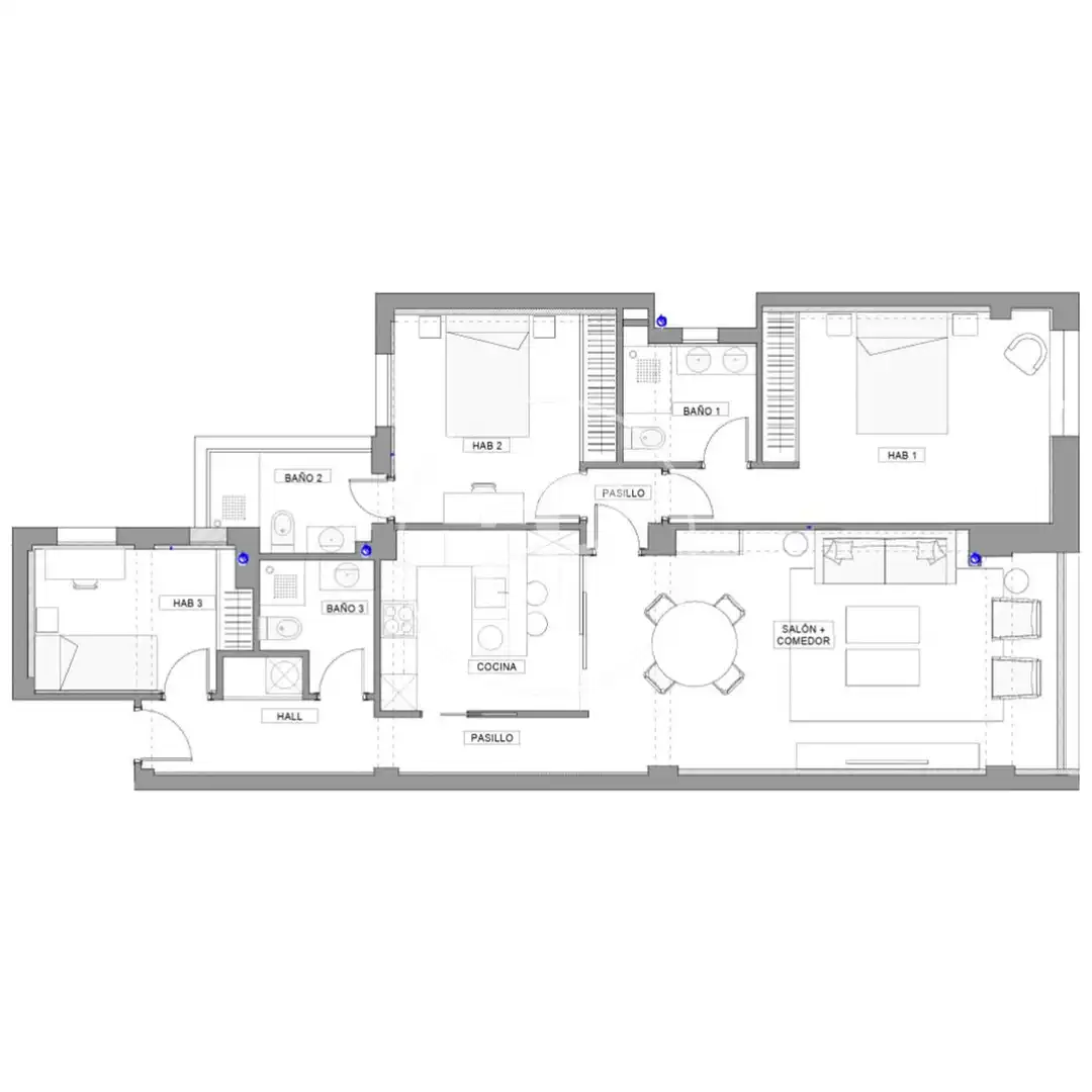 Flat for sale in Madrid  with Air Conditioner, Heating and Furnished