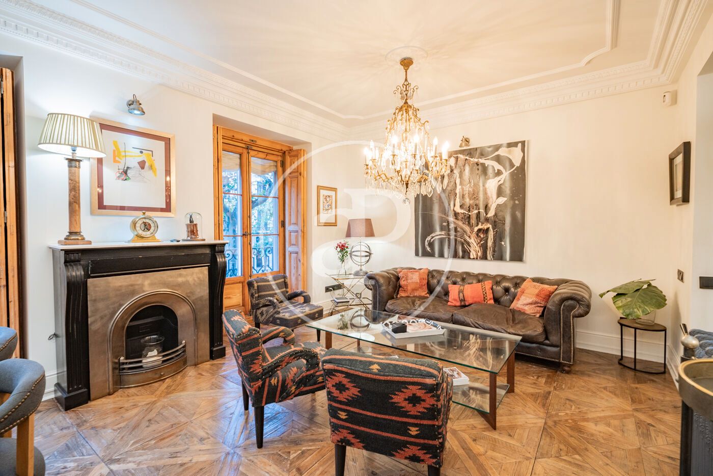 Living room of Flat for sale in  Madrid Capital  with Air Conditioner, Heating and Furnished