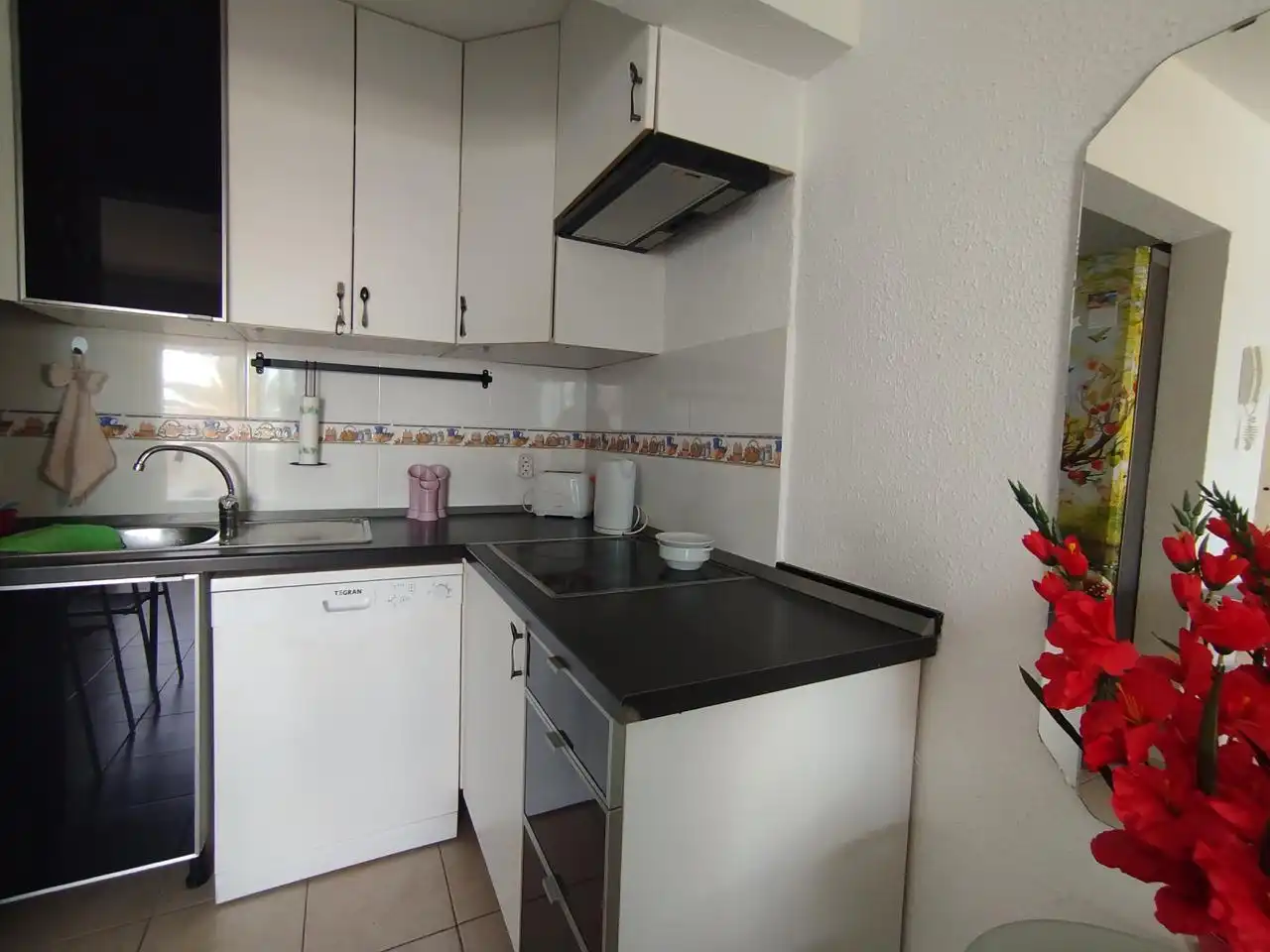 Küche von Wohnung zur Miete in San Bartolomé de Tirajana mit Klimaanlage, Terrasse und Möbliert