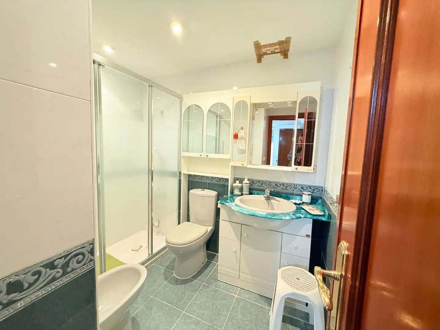 Badezimmer von Wohnung zum Verkauf in Valencia mit Parkett und Terrasse