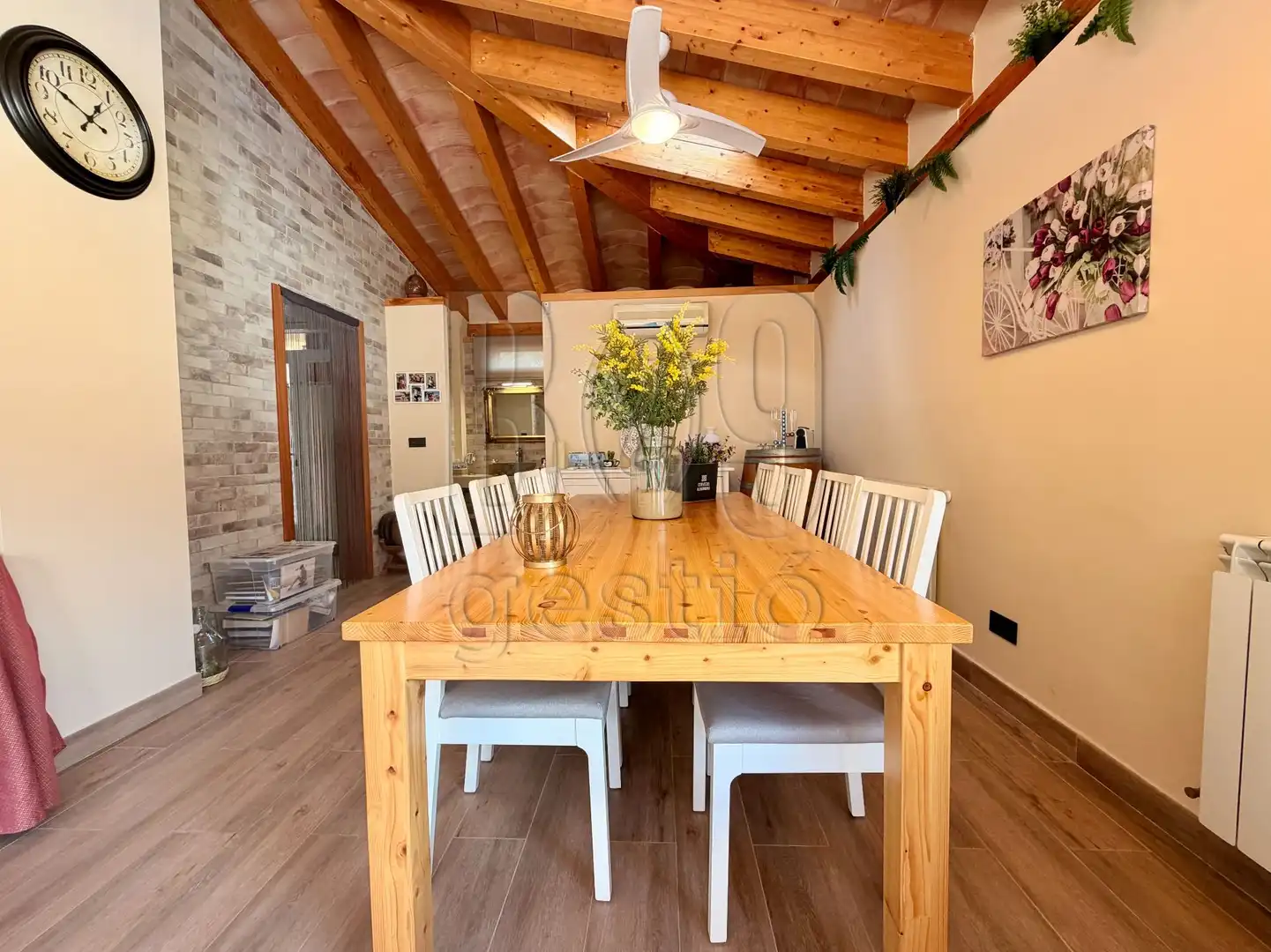 Dining room of Detached homes for sale in Els Pallaresos  with Air Conditioner, Heating and Private garden