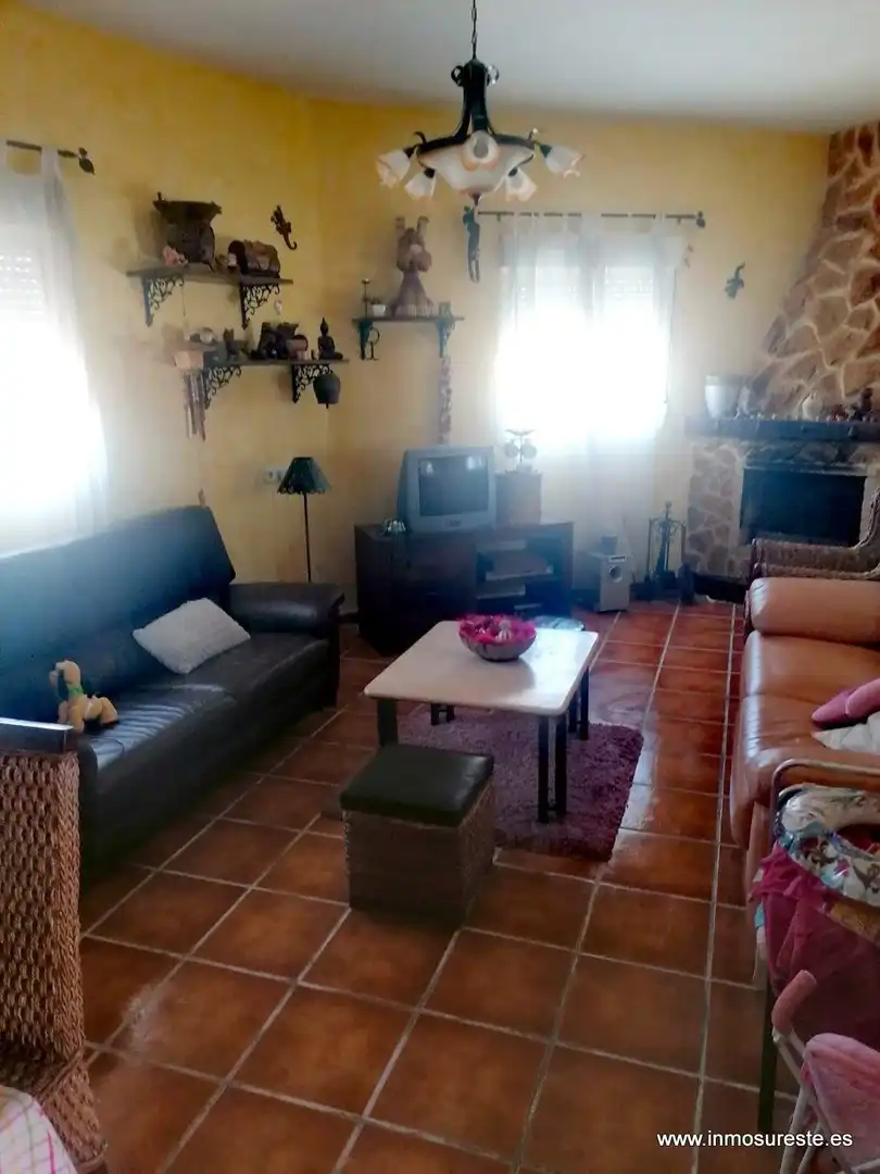Wohnzimmer von Country house zum Verkauf in Orihuela mit Klimaanlage, Privatgarten und Schwimmbad