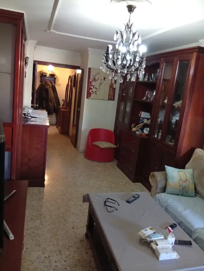 Sala de estar de Piso en venta en Sanlúcar de Barrameda con Aire acondicionado, Calefacción y Amueblado