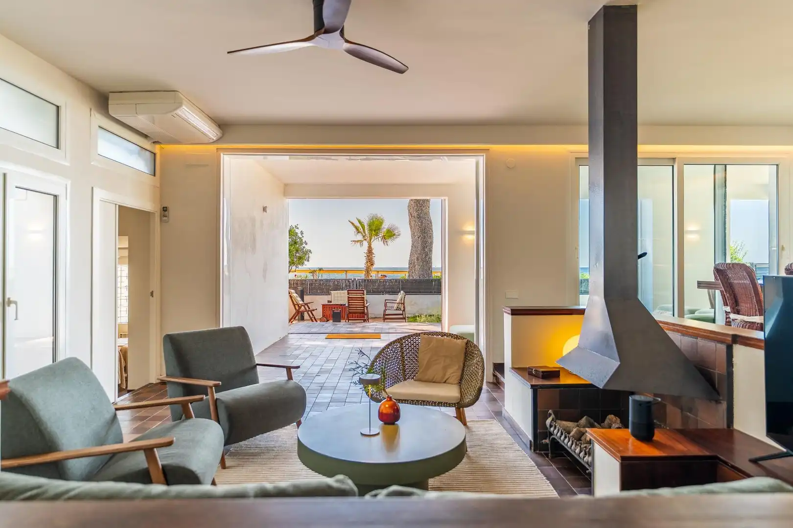 Sala de estar de Casa o chalet de alquiler en Cambrils con Aire acondicionado, Terraza y Amueblado