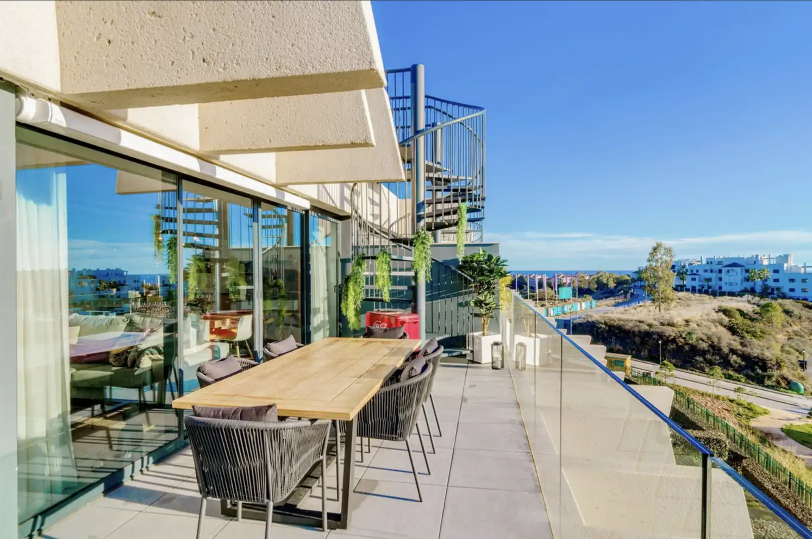 Terrassa de Apartament de lloguer en Estepona amb Aire condicionat, Terrassa i Moblat