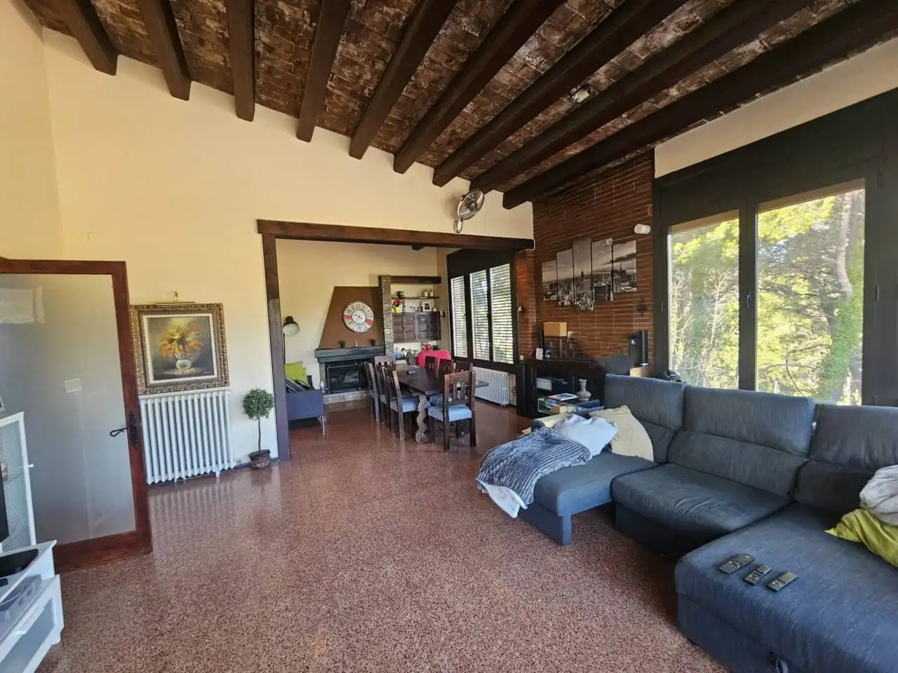 Sala de estar de Casa o chalet en venta en Matadepera con Calefacción, Parquet y Terraza