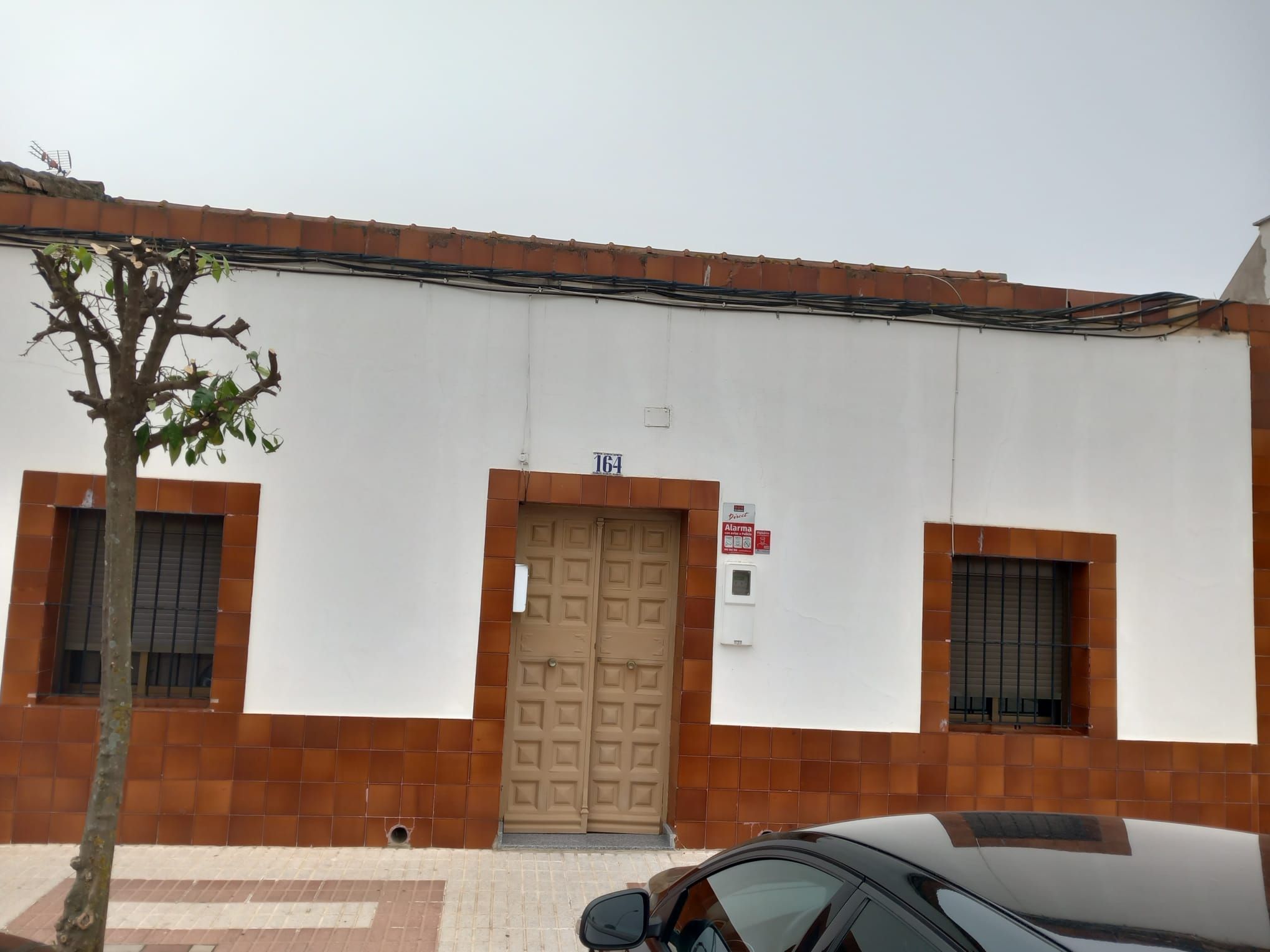 Exterior view of Single-family semi-detached for sale in Talavera la Real  with Air Conditioner, Terrace and Furnished