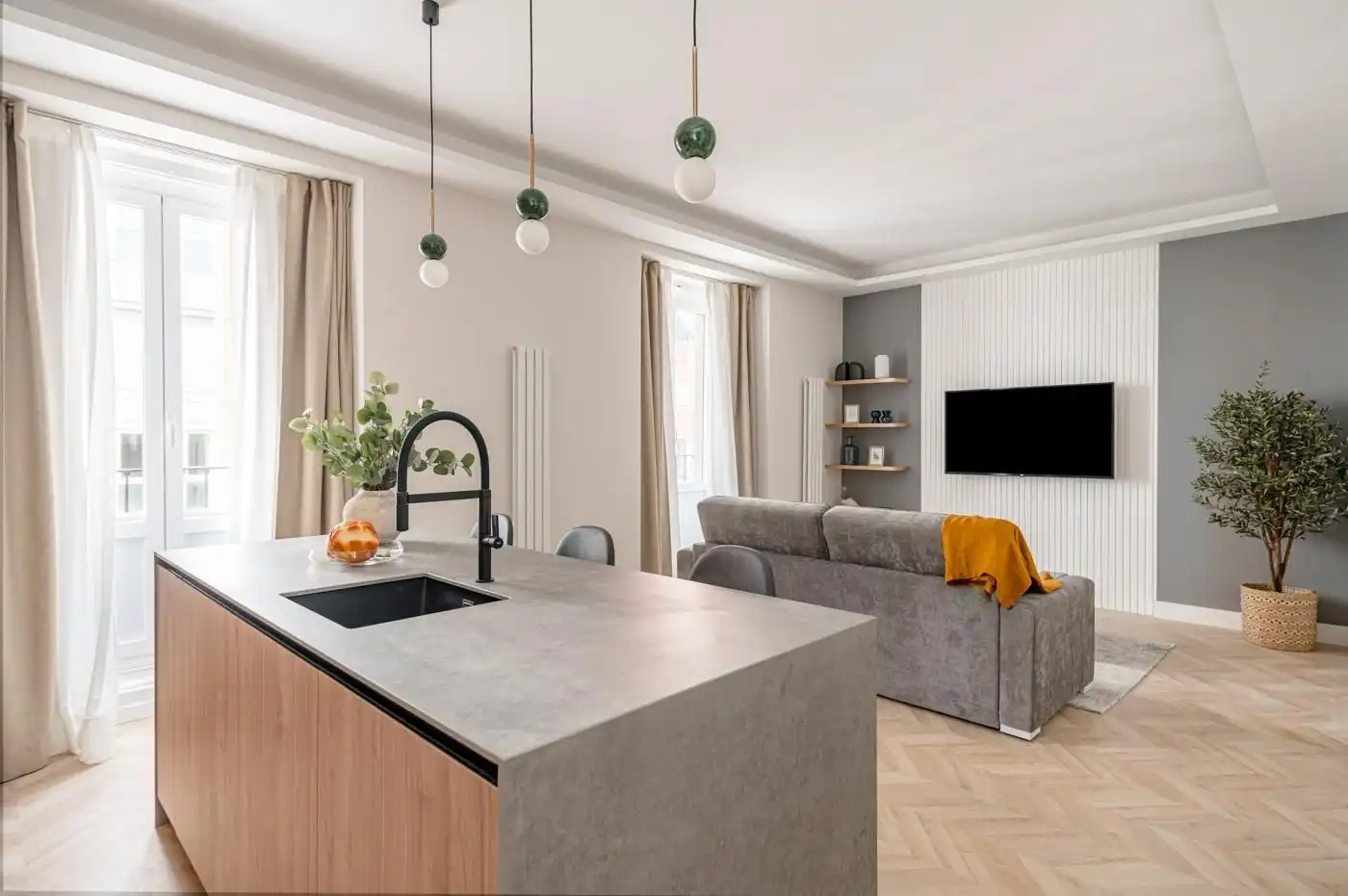 Küche von Wohnung zum Verkauf in Madrid mit Klimaanlage und Heizung