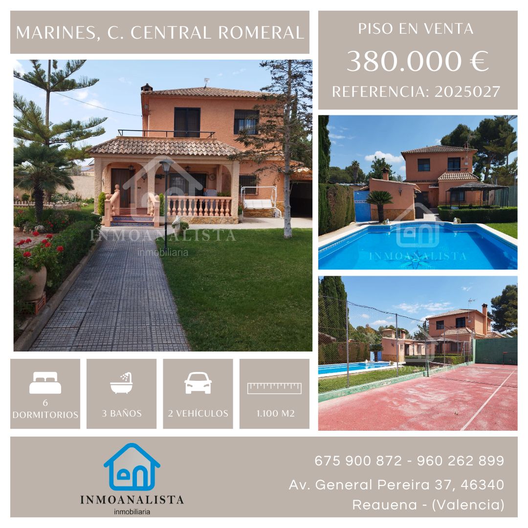 Vista exterior de Casa o xalet en venda en Marines amb Aire condicionat, Jardí privat i Terrassa