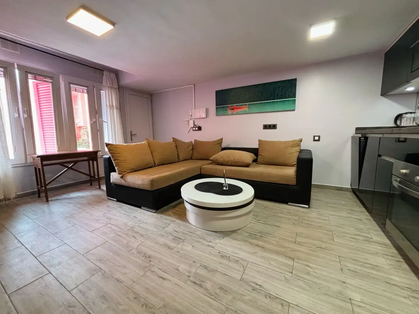 Living room of Apartments for sale in Calpe / Calp  with Air Conditioner, Furnished and Community pool