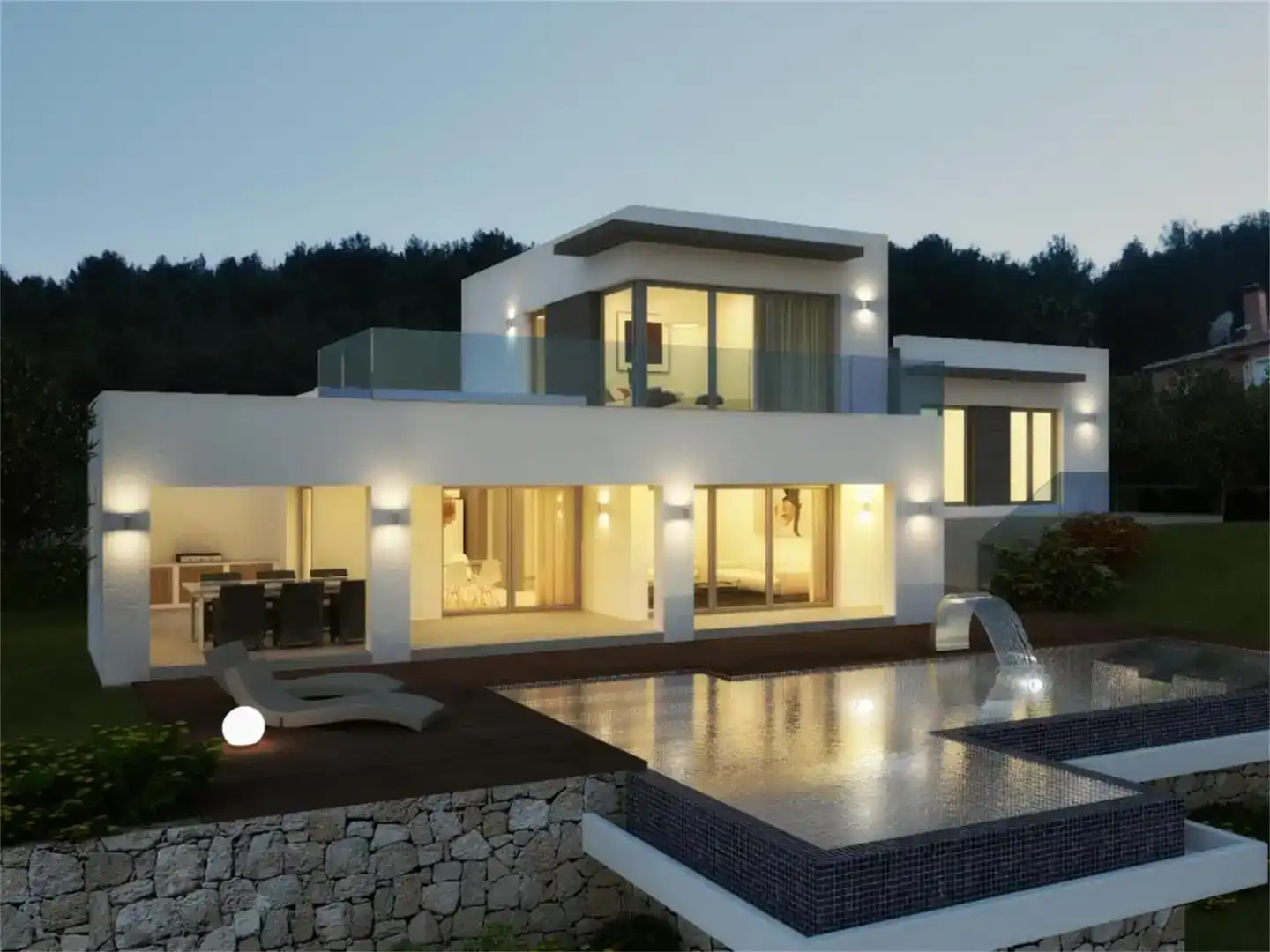 Vista exterior de Casa o xalet en venda en Pedreguer amb Aire condicionat i Piscina