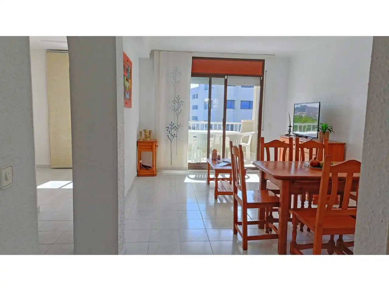 Dining room of Flat for sale in L'Escala  with Terrace, Furnished and Community pool