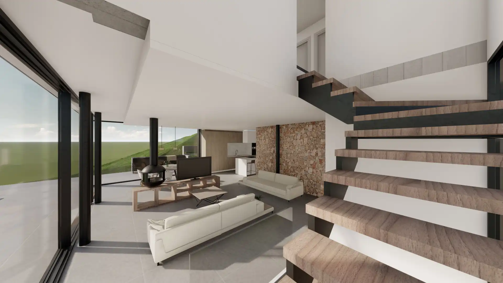 Living room of Houses for sale in Sant Feliu de Guíxols  with Air Conditioner, Heating and Terrace