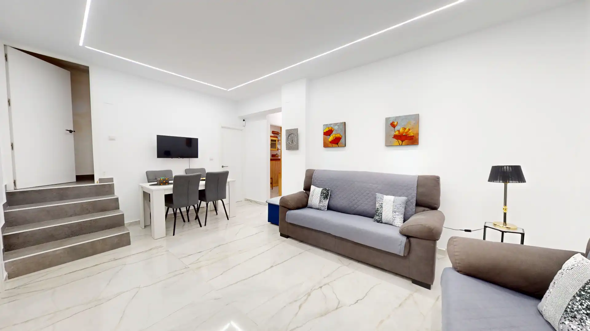 Sala d'estar de Casa adosada en venda en Sax amb Terrassa
