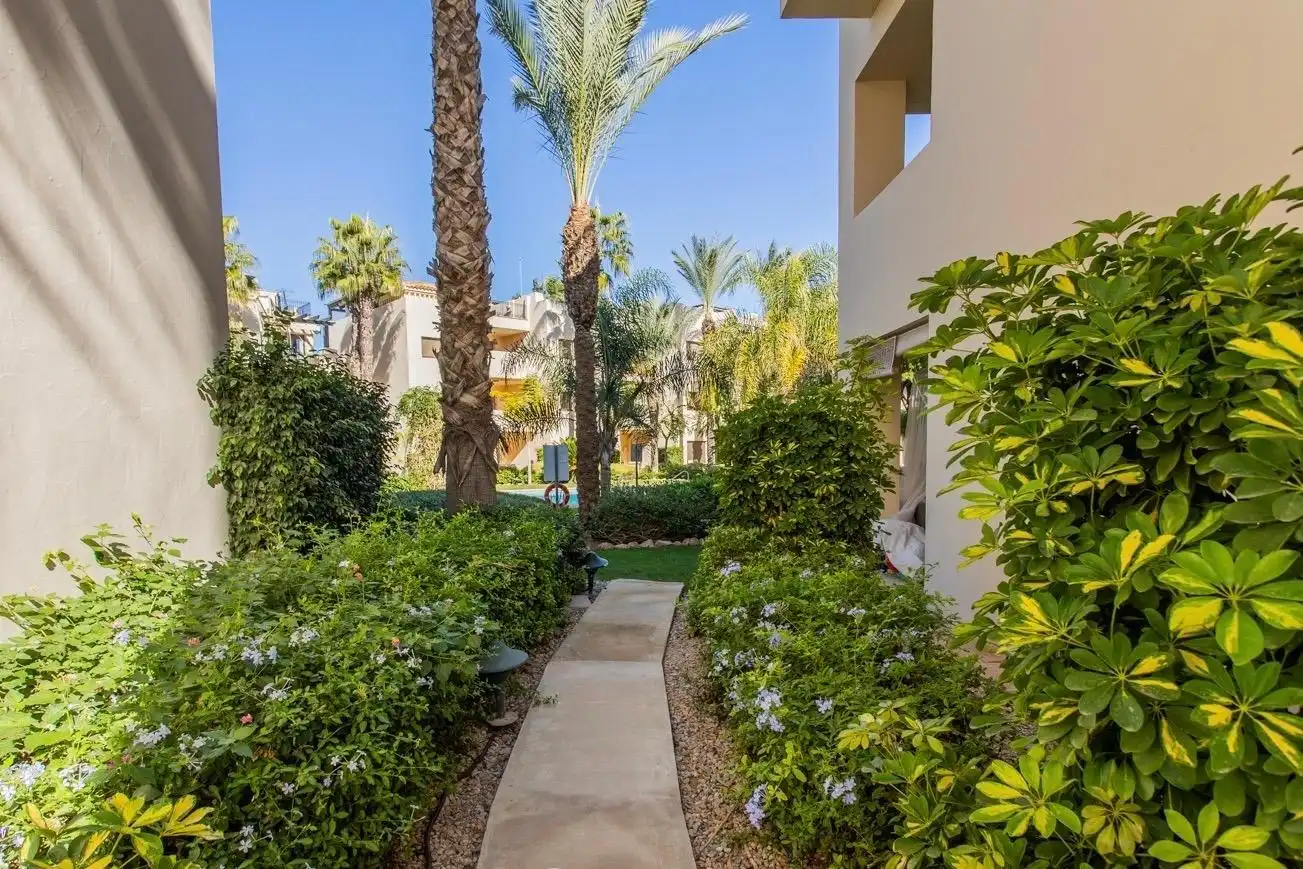 Jardín de Apartamento de alquiler en San Javier con Aire acondicionado, Calefacción y Terraza