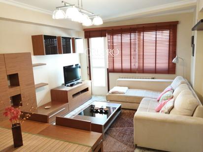 Living room of Flat for sale in Vigo   with Heating, Parquet flooring and Terrace