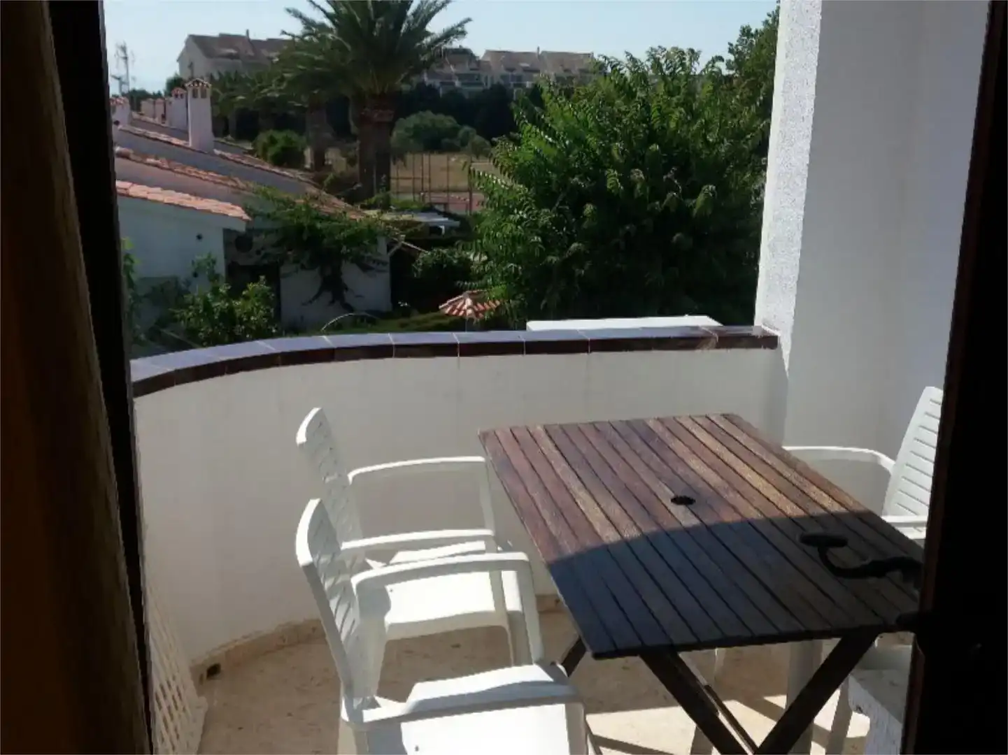 Terrassa de Apartament de lloguer en Dénia amb Aire condicionat, Jardí privat i Piscina