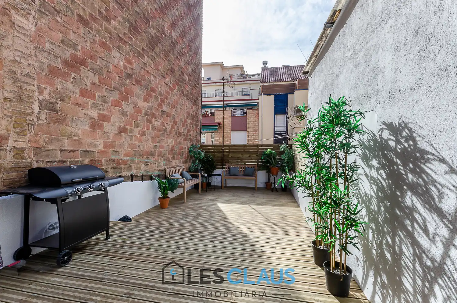 Terrasse von Dachboden zum Verkauf in Barcelona mit Klimaanlage, Heizung und Parkett